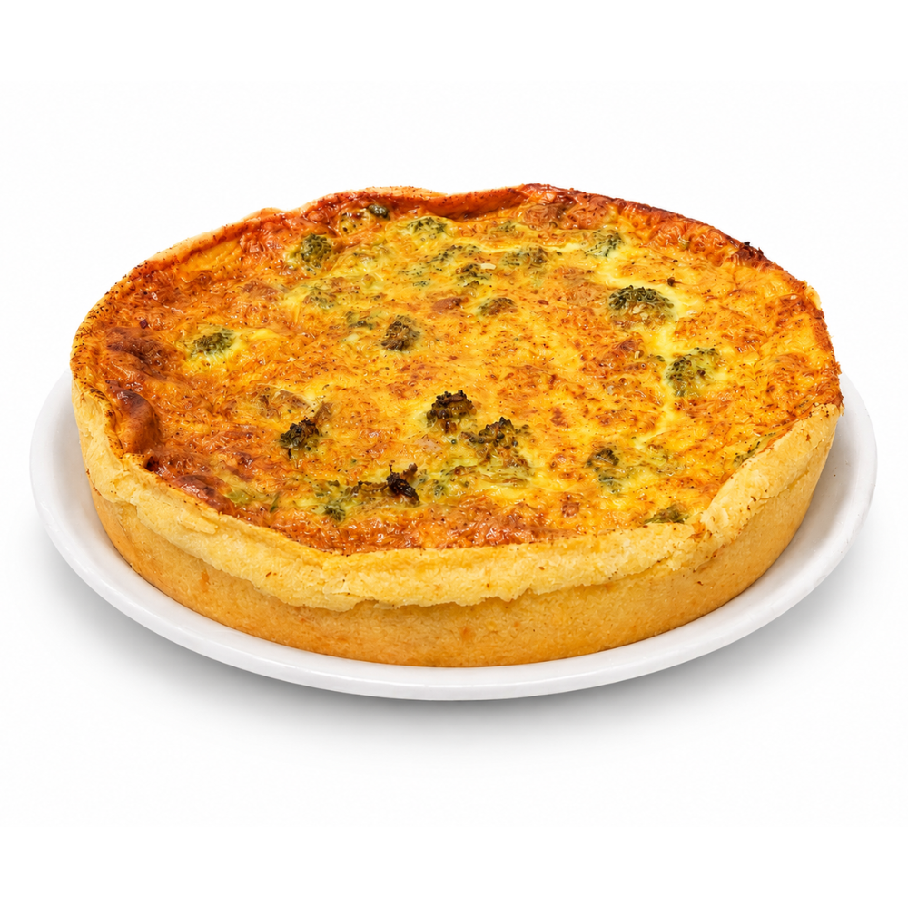 Large Broccoli and Bacon Quiche